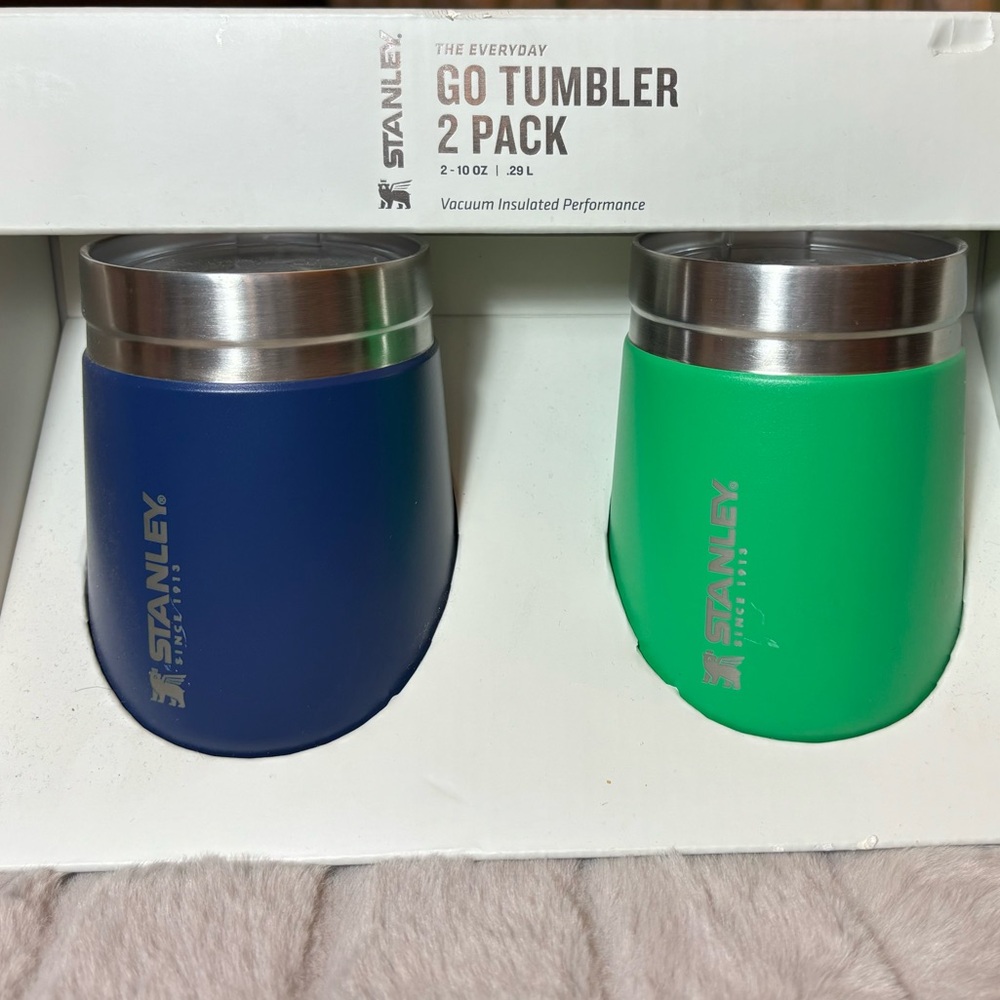 Stanley Stainless Steel The Everyday Go Tumbler in Navy Blue/Green - 2pk, 10 oz - Picture 1 of 3